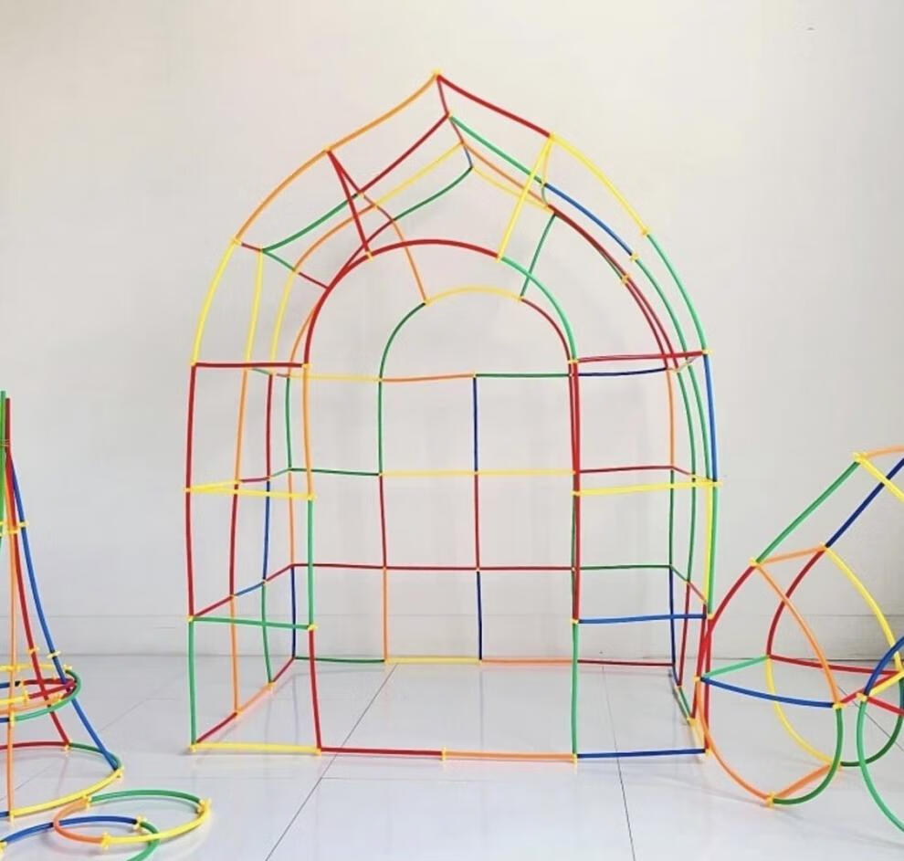 聪明棒魔法棒出口软吸管魔法聪明积木构建拼插diy家庭学搭建ins500