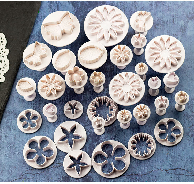 33件套馒头压花模具宝宝辅食蝴蝶面卡通花样包子面点蛋糕翻糖工具33