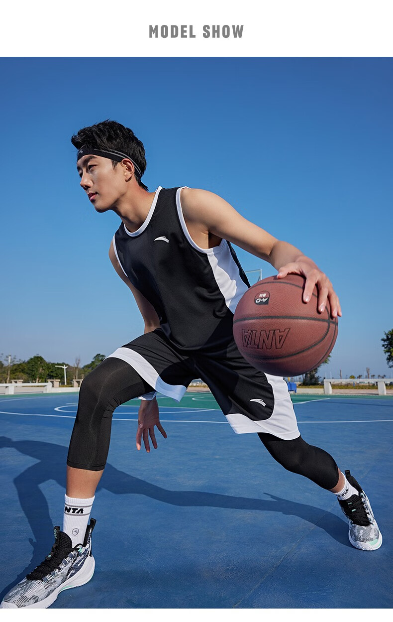 商场同款安踏篮球服套装男夏季新款吸湿透气宽松短袖短裤两件套比赛