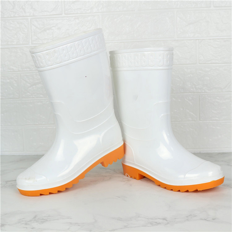 【保证】雨鞋男女白色雨靴中高筒食堂食品卫生靴水鞋套 862女款高筒