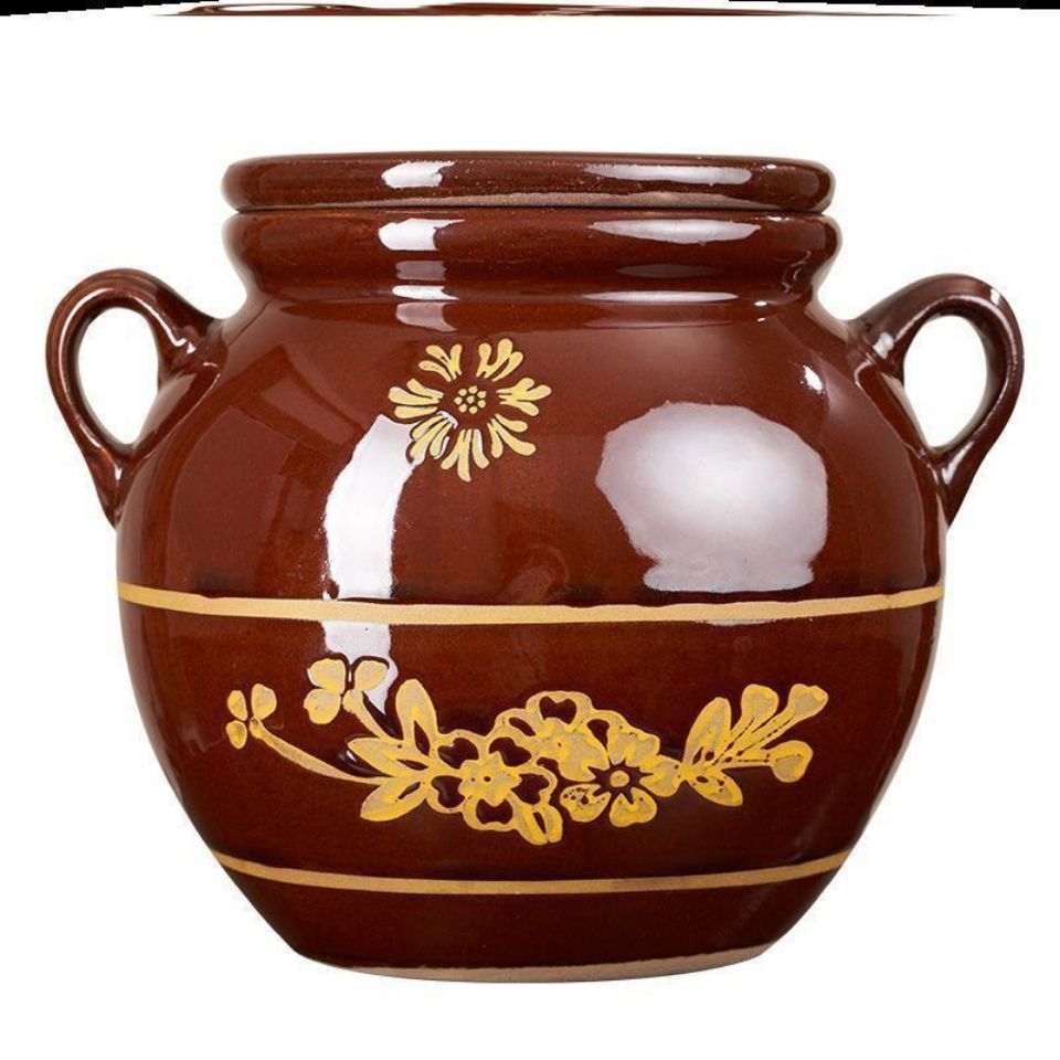 【儿童节】猪油罐耐高温陶瓷带盖把老式油坛子瓦罐豆瓣酱辣椒腌菜缸米