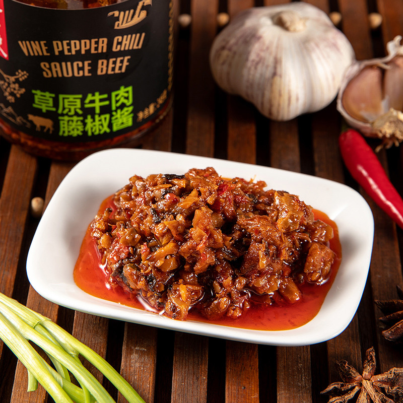 山上香科沁万佳草原牛肉藤椒酱245g酱于娘下饭酱拌面酱香辣酱牛肉酱