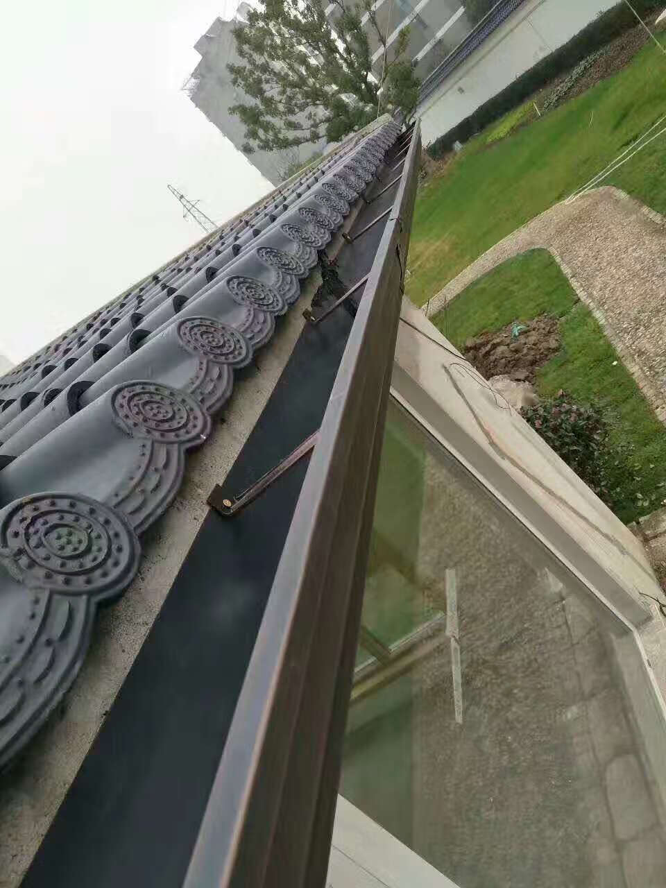 屋檐雨水槽成品彩铝檐沟2.