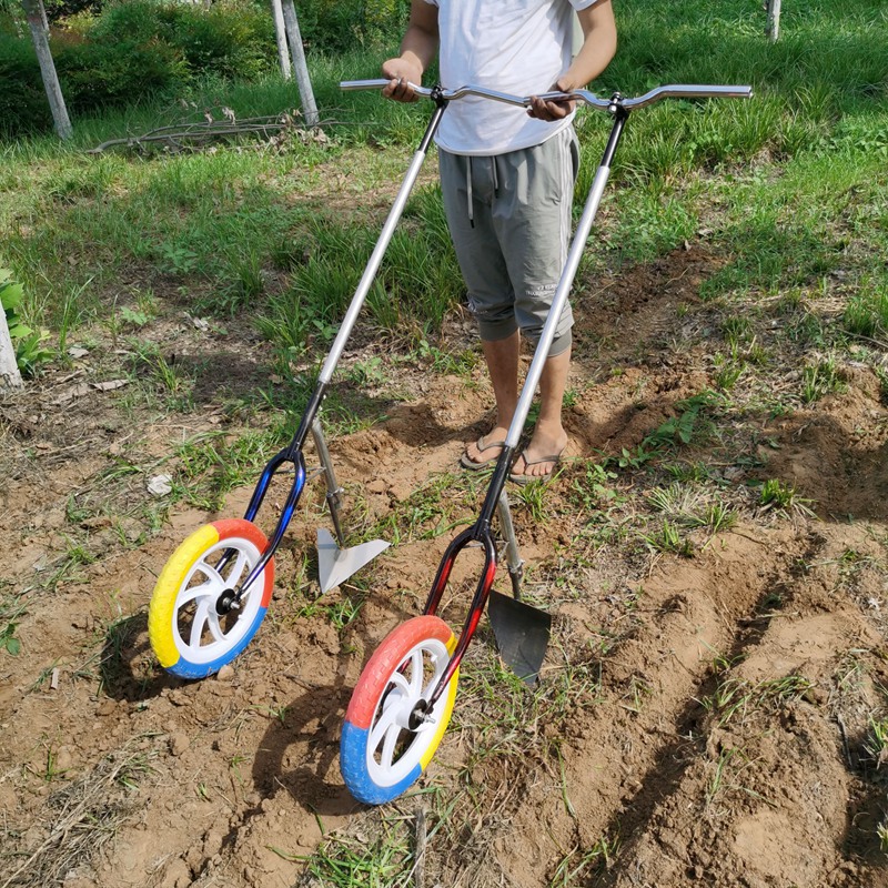 手推除草机锄地松土翻地神器小型多功能农用耕地开沟翻土锄草工具