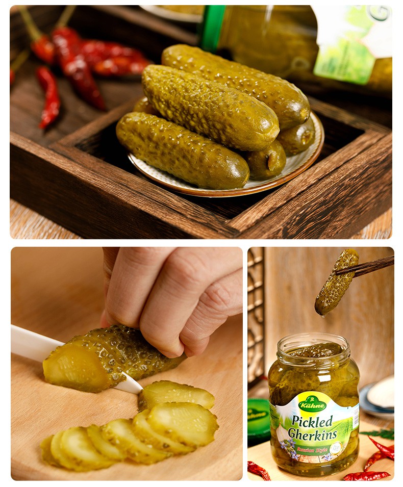 德国冠利俄式酸黄瓜670g*3瓶装腌制小黄瓜罐头汉堡沙拉配菜 【1瓶】