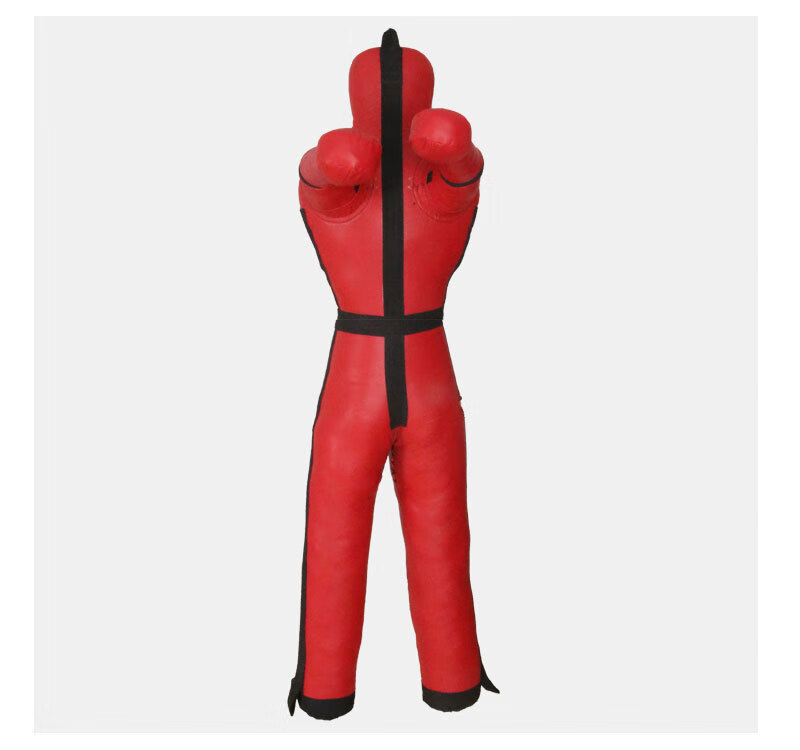 搏击发泄人偶摔跤拳击散打陪练人形沙包消防演习训练双腿假人红色摔跤