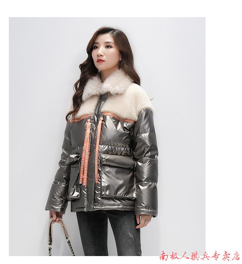 亮面羽绒服女短款小个子2020年新款高端新品服饰潮牌小款外套 金色 s