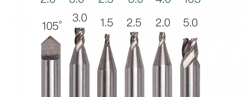 立式配钥匙机钻头 导针铣槽 五金配件高速钢麻花刃直柄白钢铣刀 4.