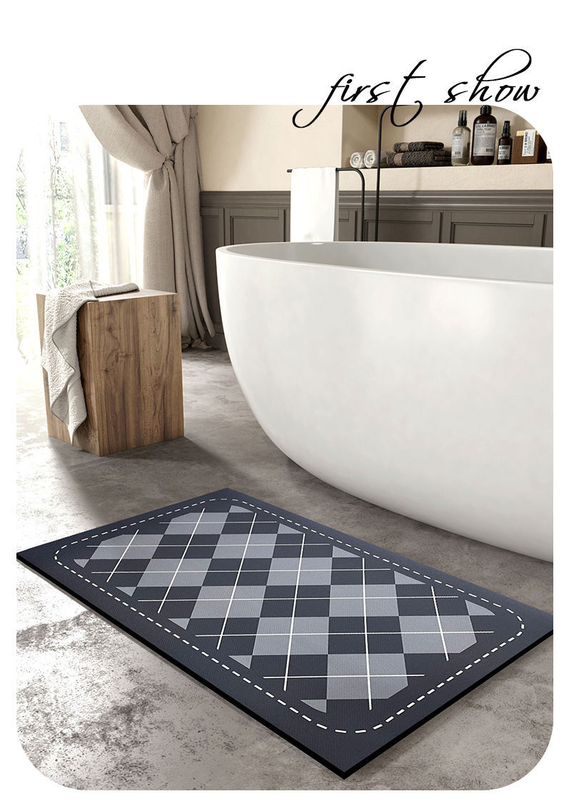 卫生间厕所浴室防滑垫进门入户口踩脚垫酷熊50x80cm强吸水防滑q弹软