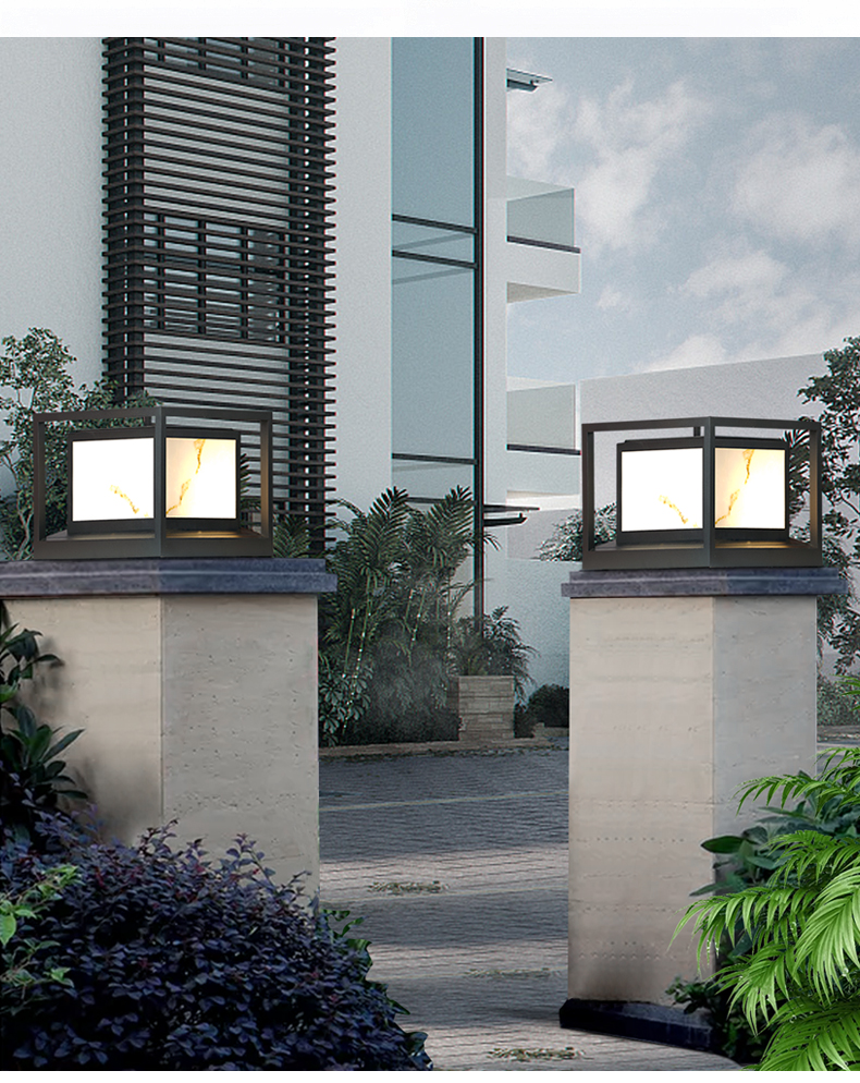 奥凌舒轻奢品牌庭院灯太阳能免布线柱头围墙灯户外庭院门柱灯花园公园