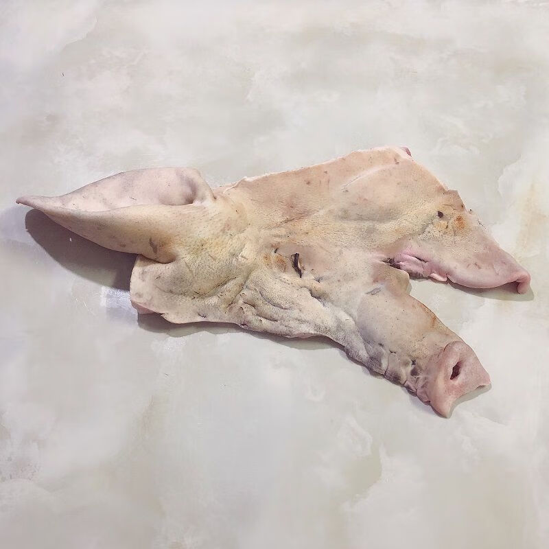 新鲜去骨猪头皮天天新鲜家猪土猪面肉猪头皮猪耳朵连接整个卖3斤如图3