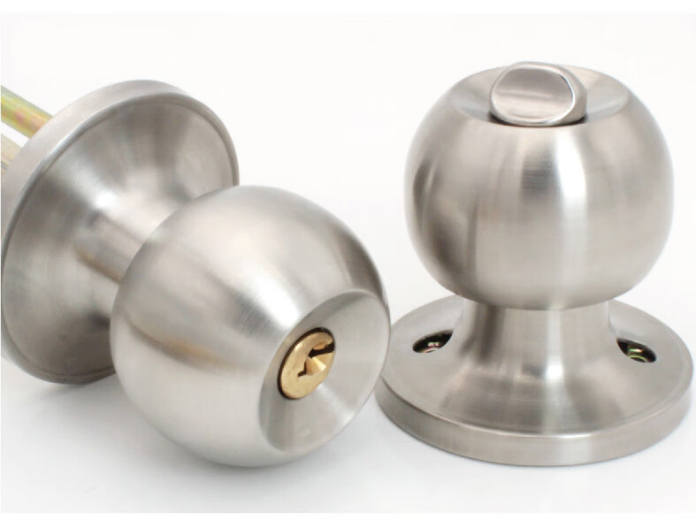 球形锁三杆式塑钢门卫生间浴室门锁室内三杆锁球型铝合金三柱门锁门厚