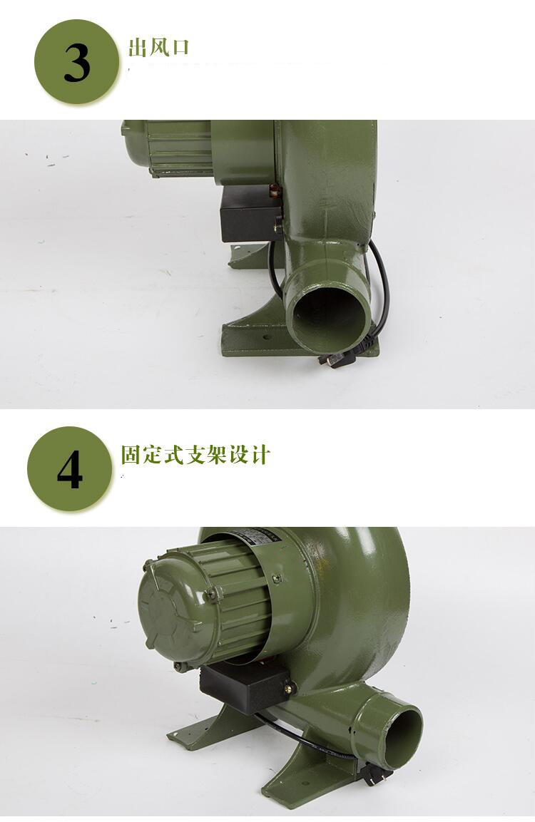 小型家用单相鼓风机锅炉吹风机炉灶引风机220v强力离心式工业风机铸铁