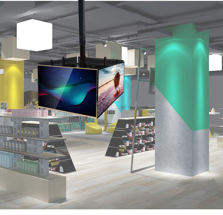 四屏四面液晶电视机木风行伸缩吊架3270寸定制多屏旋转吊顶架四屏吊装