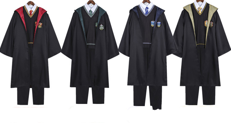 哈利魔法袍披风格兰芬多cosplay服装衣服斗篷校服 黑裤子 儿童155