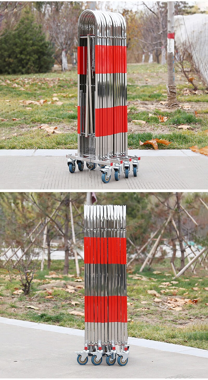 不锈钢移动护栏隔离伸缩防护栏折叠栅栏安全防护栏车间隔离栏幼儿园