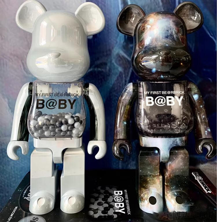 berbrick积木熊400暴力熊摆件空山基积木熊星空千秋泼墨盲盒公仔玩偶