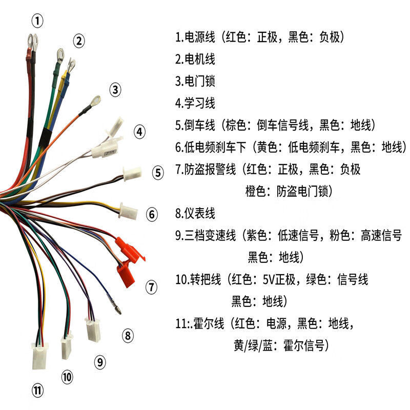 电动电瓶车控制器48v35w6v5w72v8刷电机静音 36-48v350w简易款【图片