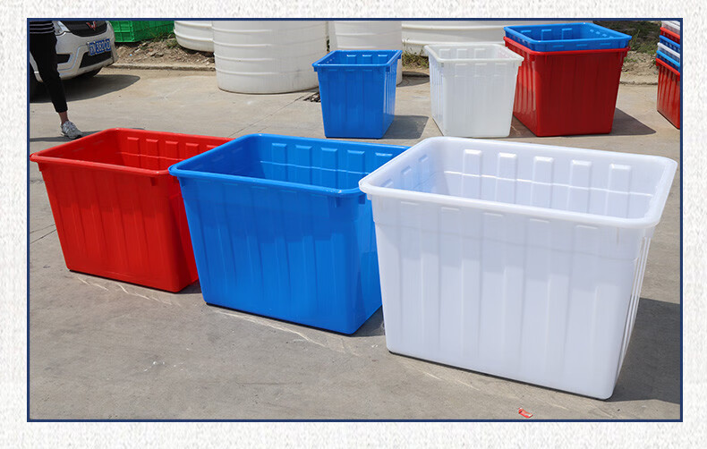 加厚塑料长方形牛筋水箱周转箱大号储水桶养鱼水产养殖泡瓷砖水槽400