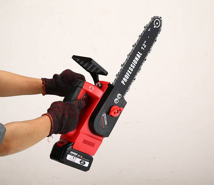 伐木大功率充电油锯摩托锯电锯便锂电池电动油锯大功率伐木锯切割链锯