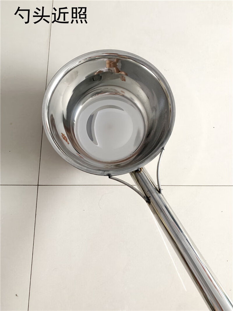不锈钢加长把水舀1米加厚水勺工厂水壳特长水瓢长汤勺汤壳大水勺1个