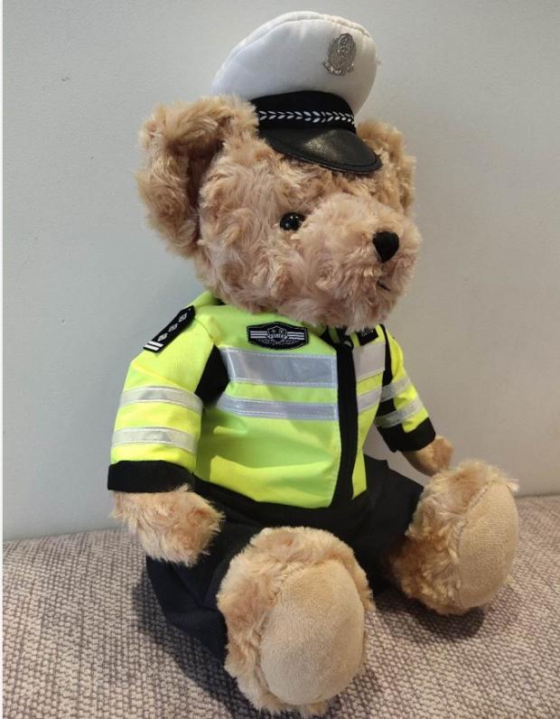 2020新款警察小熊骑行服交警公仔骑士毛绒玩具泰迪熊礼品礼物定制