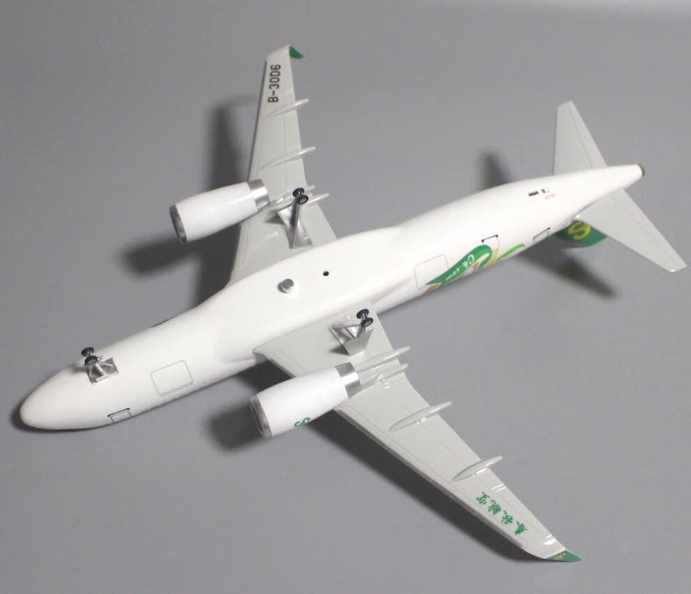 春秋航空飞机模型空客320第100架机彩绘客机航模47cm带轮子带灯春秋