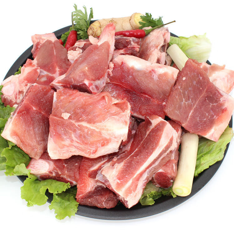 猪胸骨新鲜猪脆骨猪软骨猪排骨带肉猪大骨筒骨冷冻猪骨林诺新威5斤