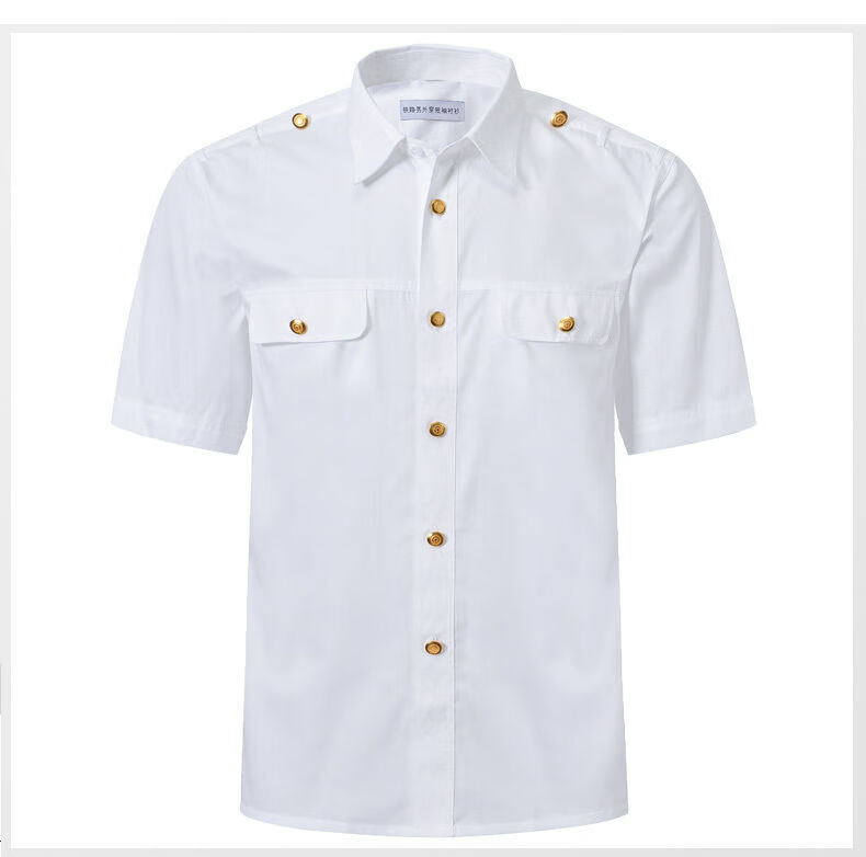 兄弟登铁路制服男衬衣高铁乘务员窗口短袖工作服铁路新式路服白衬衫工