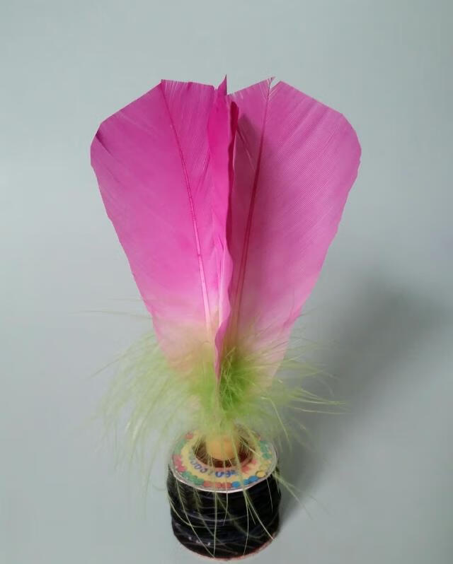 毽子 阳泉鸽子毛毽子高弹耐踢南派花毽鼓皮蛇皮底纯手工鸡毛毽8件 1号