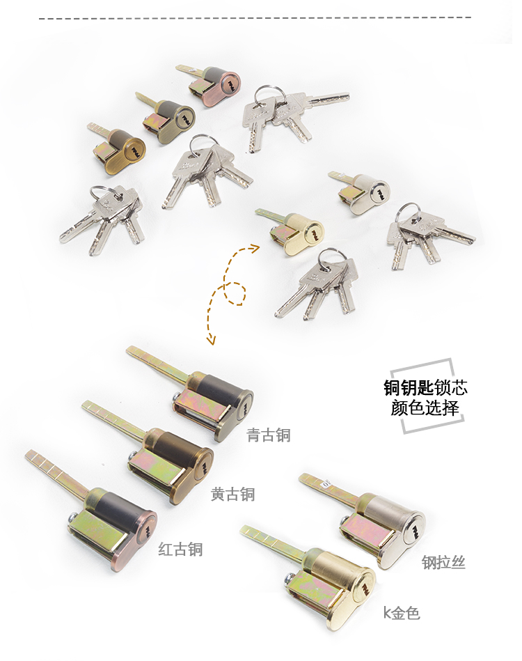 10044463527114商品名称:老式室内木门单舌门锁配件插芯锁芯锁心钥匙