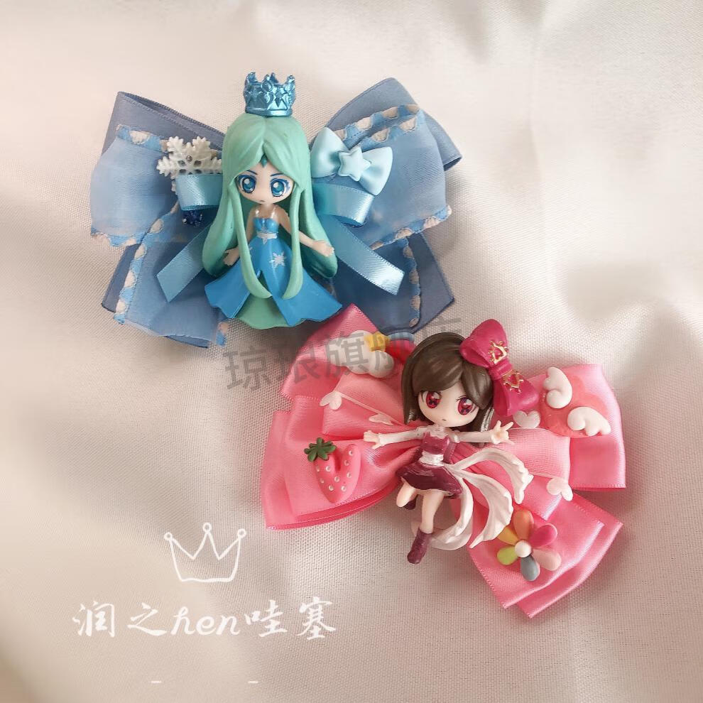 叶罗丽发饰叶罗丽娃娃系列甜美大蝴蝶结儿童发饰发夹顶夹新年礼物定做