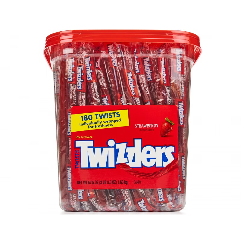twizzlerscandystraws美国进口彩虹扭扭糖詹姆斯同款779g163kg草莓