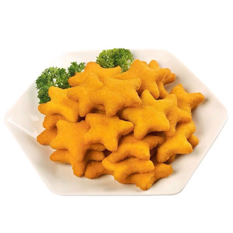 星星鸡块1kg新款鸡块五角星原味鸡肉块冷冻半成品油炸小吃食材