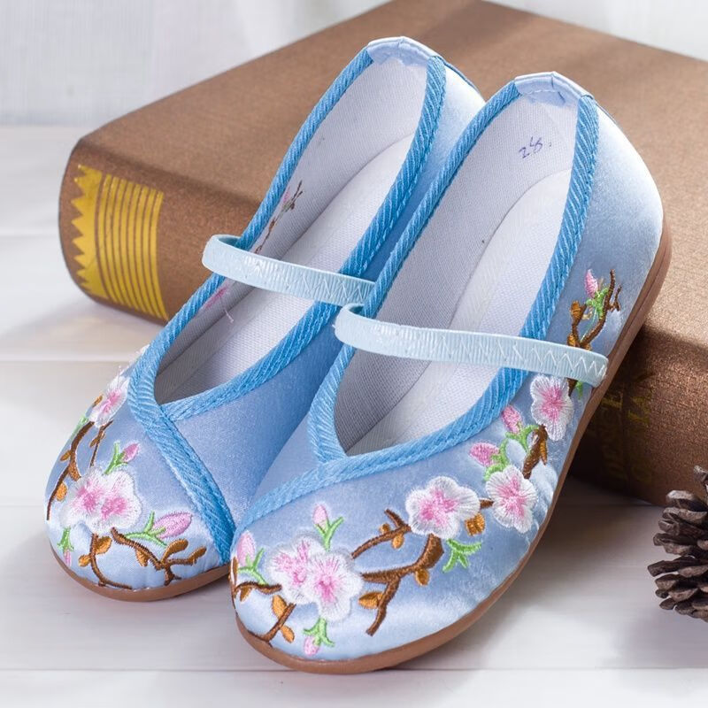 民族风老北京布鞋中国古风公主舞蹈鞋红色按脚净内长下单内长150cm24