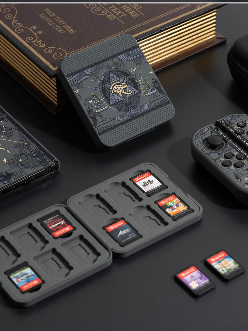 任天堂switch卡带卡盒收纳包ns游戏卡收纳盒神秘国度吸磁配件克苏鲁卡