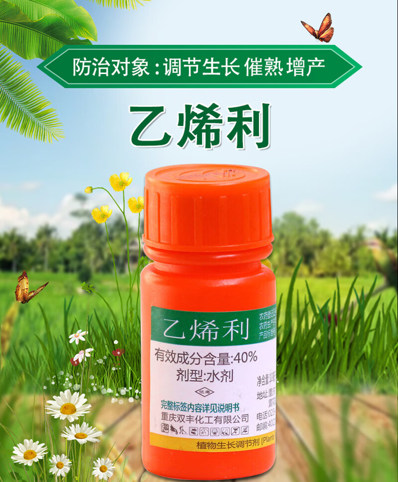 乙烯利催熟剂水果通用香蕉芒果西红柿子猕猴桃棉花专用着色脱叶剂