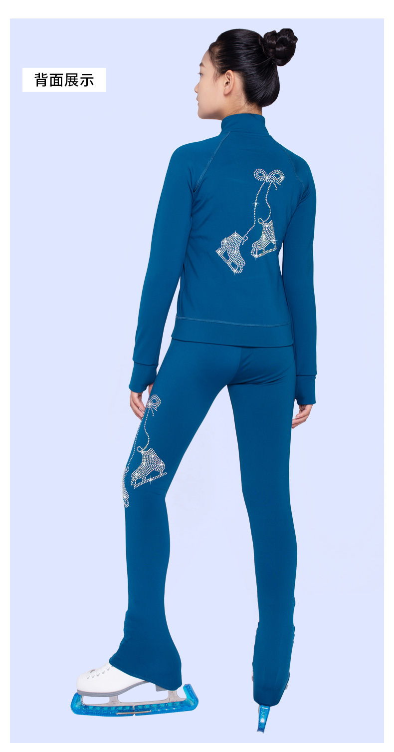 【旗舰自营】花滑训练服女花样滑冰训练服四季弹力烫钻滑冰服装女儿童