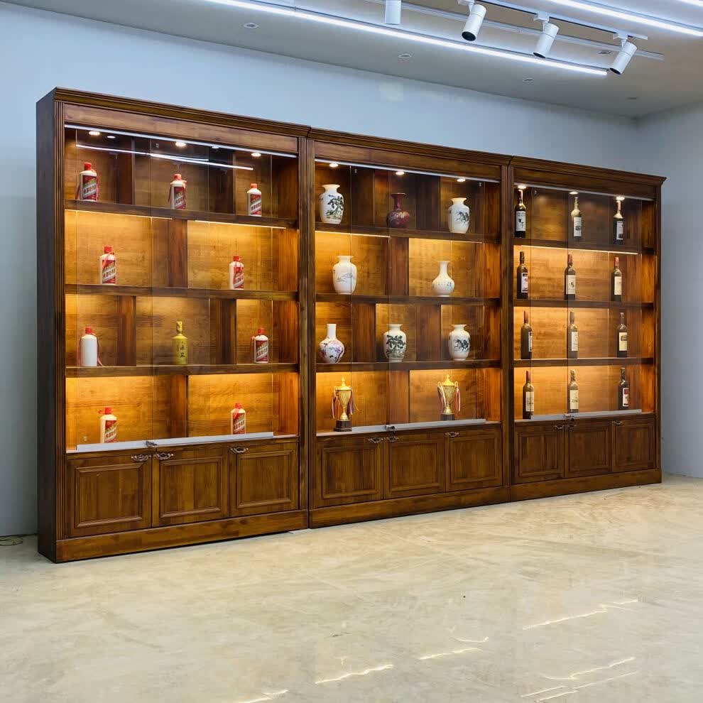 白酒柜家用酒柜白酒白酒酒柜白酒柜收藏复古展示柜茶叶玉器白酒收藏柜