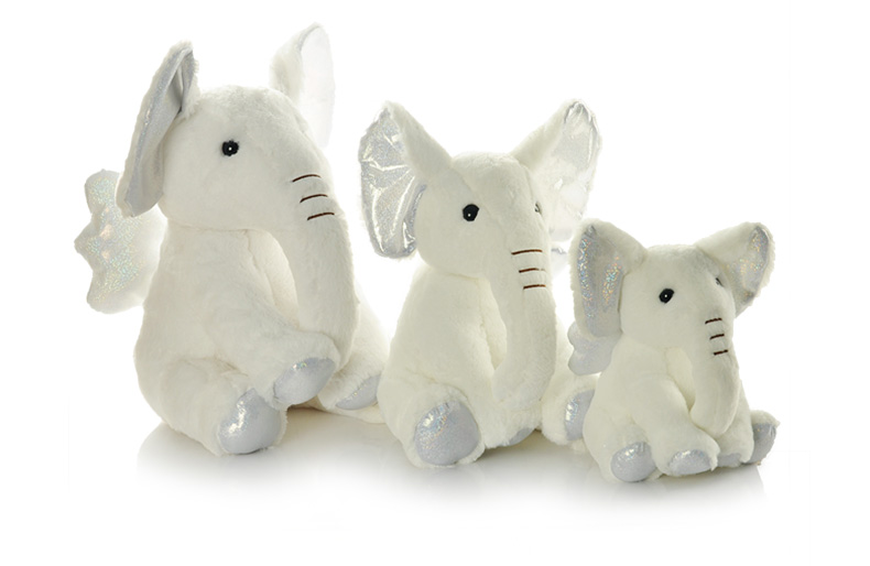 迪士尼(disney)仿真大象公仔毛绒玩具天使翅膀象儿童礼物玩偶娃娃白色