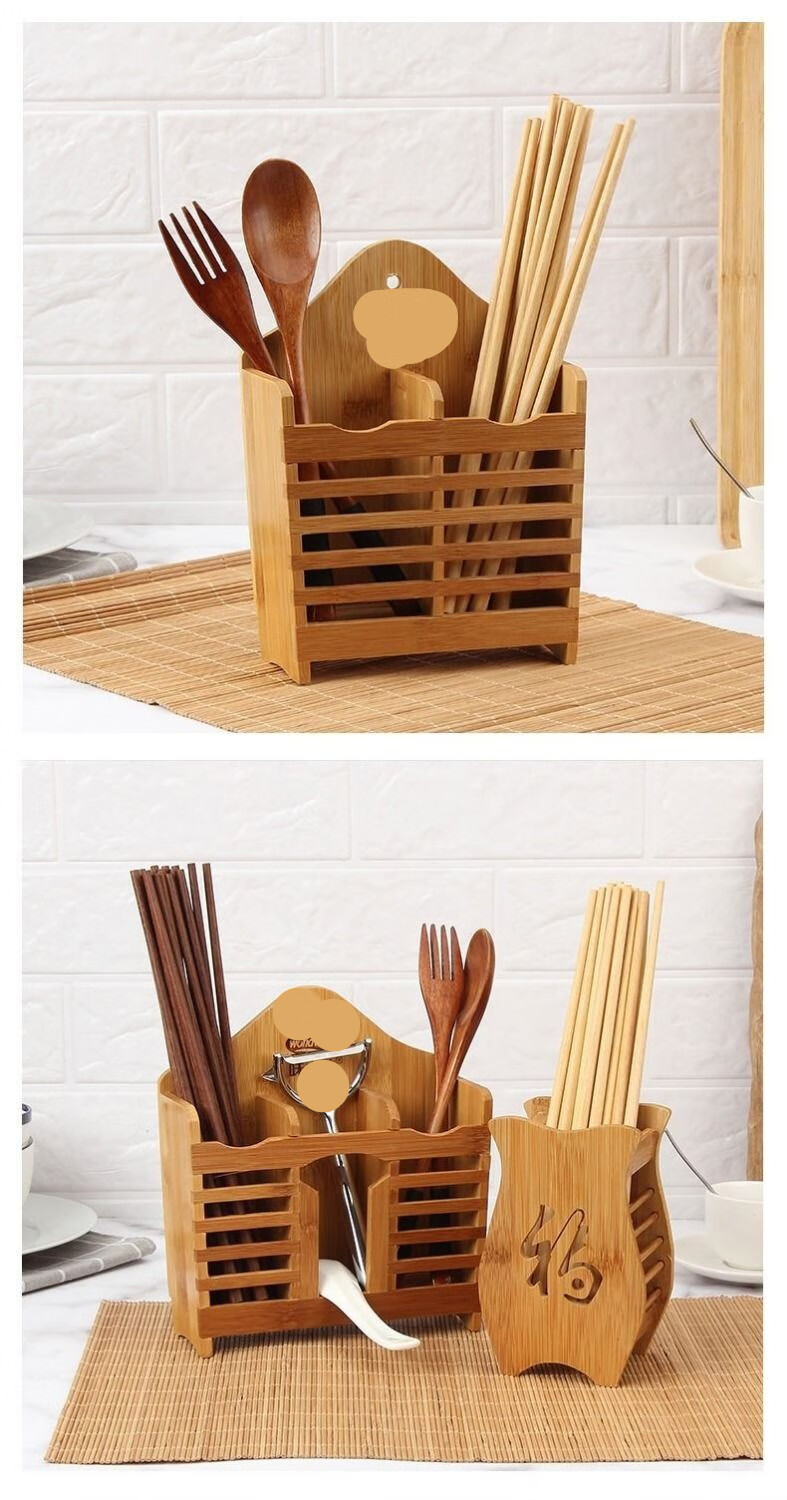 壁挂式筷子篓置物架托沥水筷子笼家用筷笼筷筒厨房餐具勺子收纳盒 双