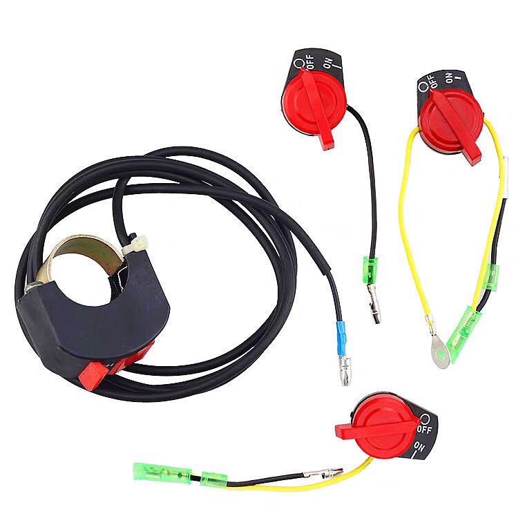 汽油机水泵微耕机打谷机动力配件152168170f单双线三线熄火开关单线