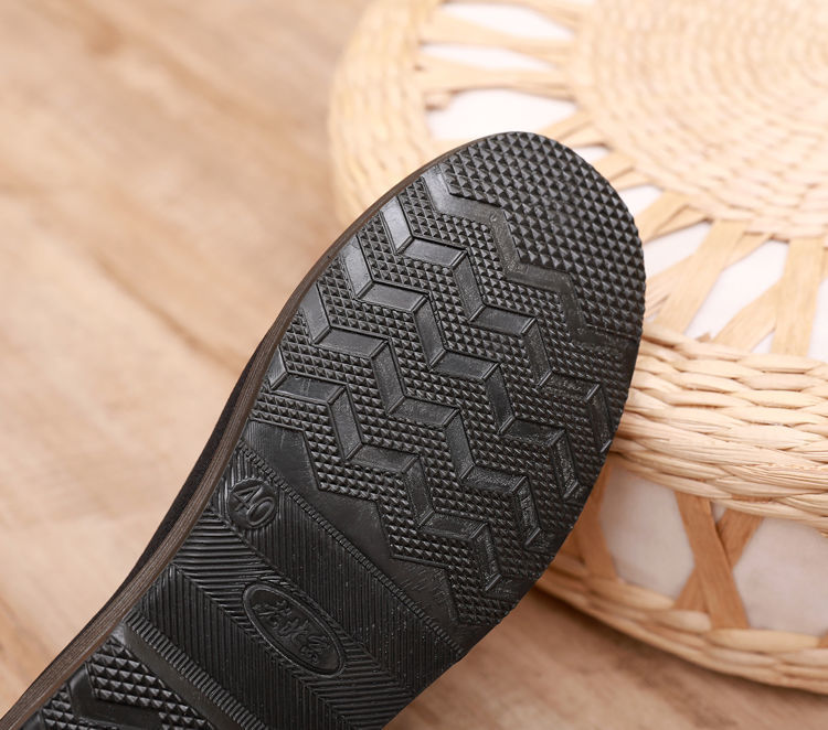 传统老北京布鞋男款圆口中老年老头鞋休闲剪刀口黑布鞋功夫老汗鞋 2号