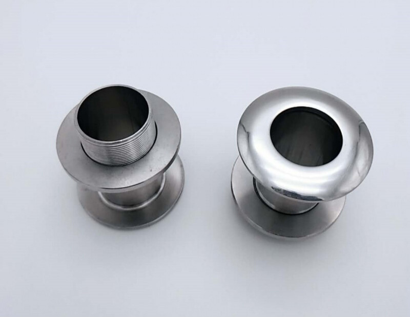 304穿墙套管不锈钢车间洁净过墙管套单片套管卫生级装饰套筒304Φ45