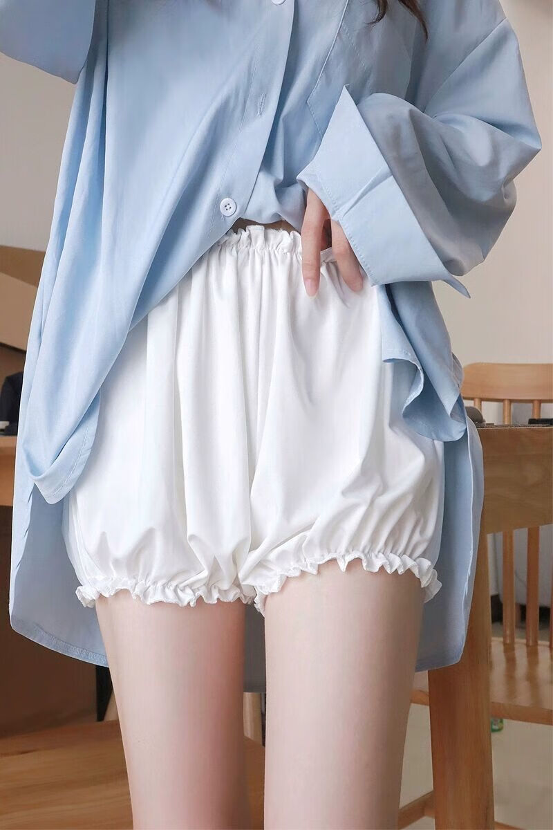 安全裤防漏光jk安全裤女防走光南瓜打底裤外穿百搭短款lolita笼裤保险