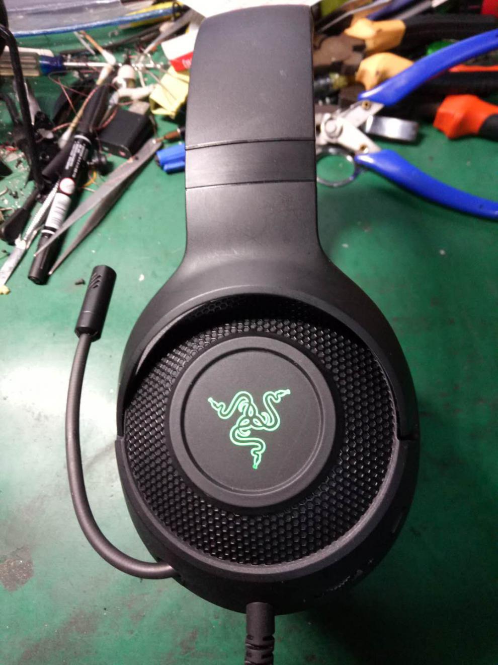 razer/雷蛇 北海巨妖标准版x有线带麦耳机维修头梁配件头戴通用 黑色r