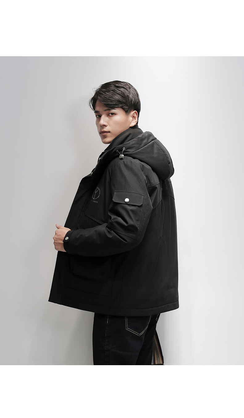 鸭鸭(yaya)2020年新款品牌羽绒服男士短款冬季保暖外套时尚加厚特卖