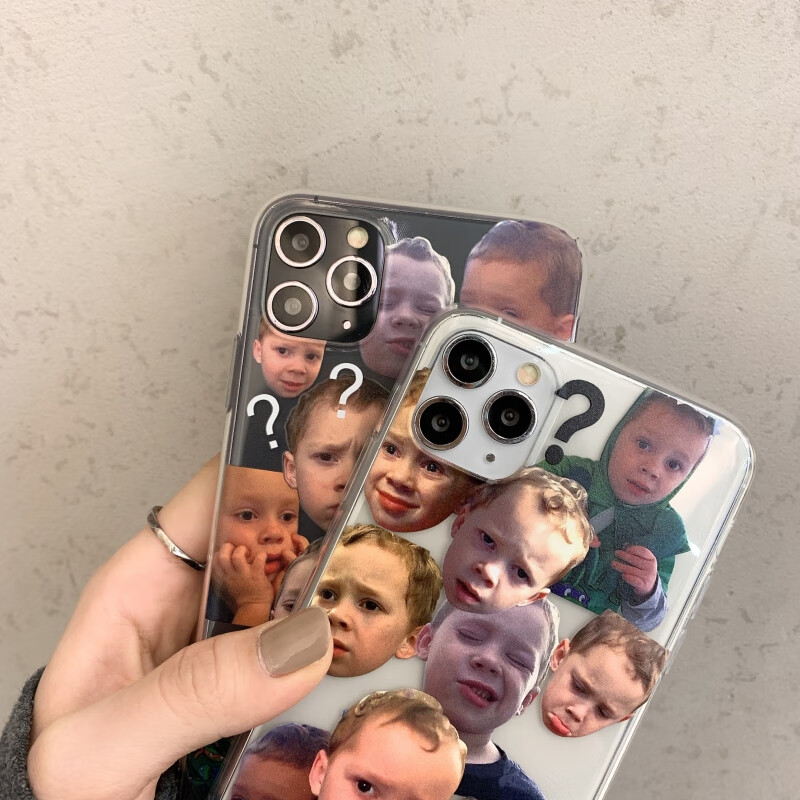 hkxa假笑男孩iphone11pro手机壳x/promax网红适用苹果12全包防摔硅胶