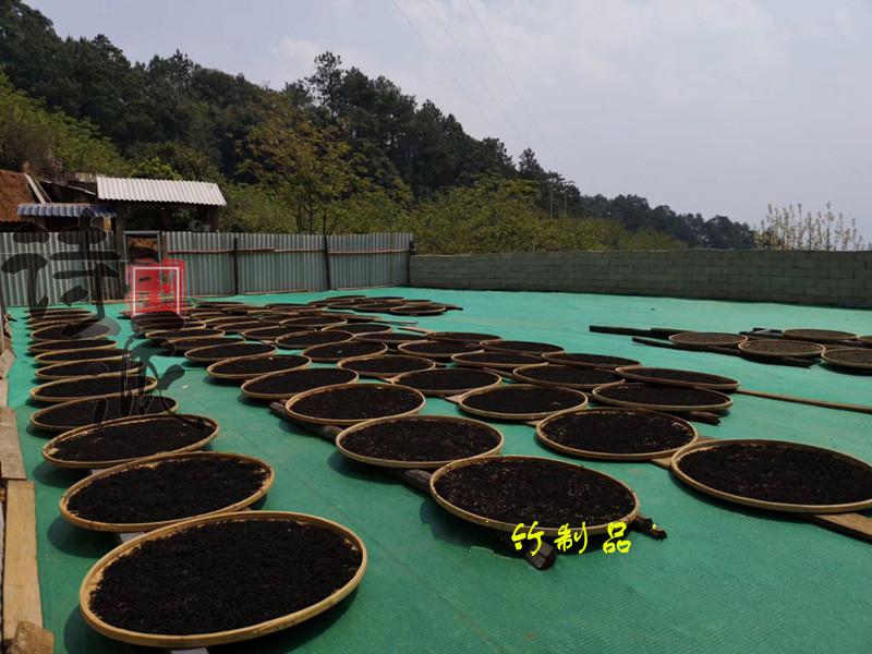 凉青架晾晒架摊青晾青架制茶用具竹簸箕竹筛放置架竹制品竹编单个架子