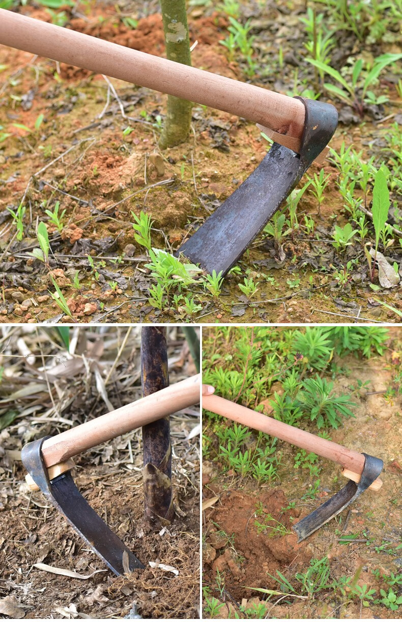 锻打小锄头户外全钢便携加厚家用挖土种菜除草锄头小种花小型花锄x55